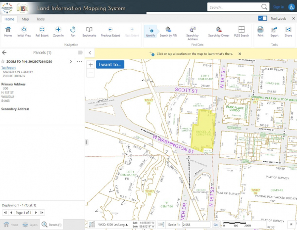 Marathon County GIS Maps screenshot