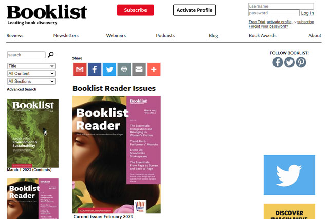 Booklist Reader screenshot