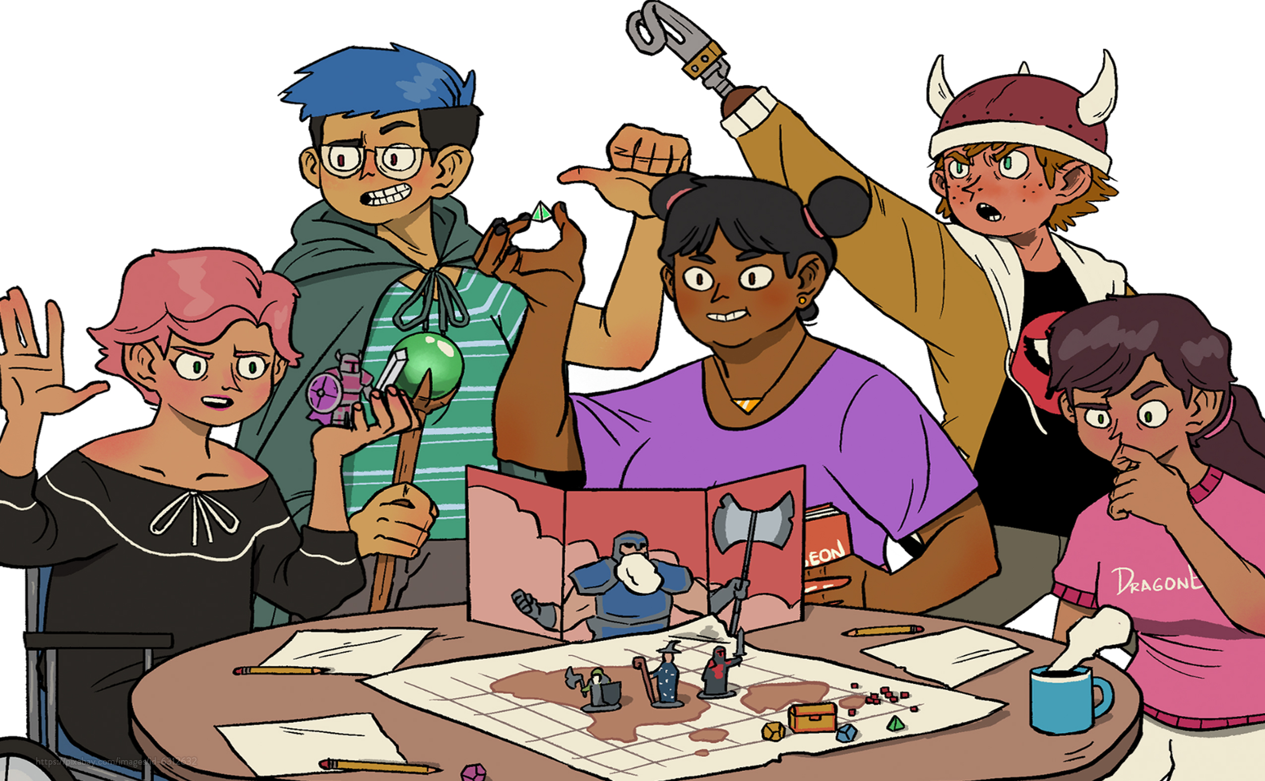 teens playing Dungeons & Dragons