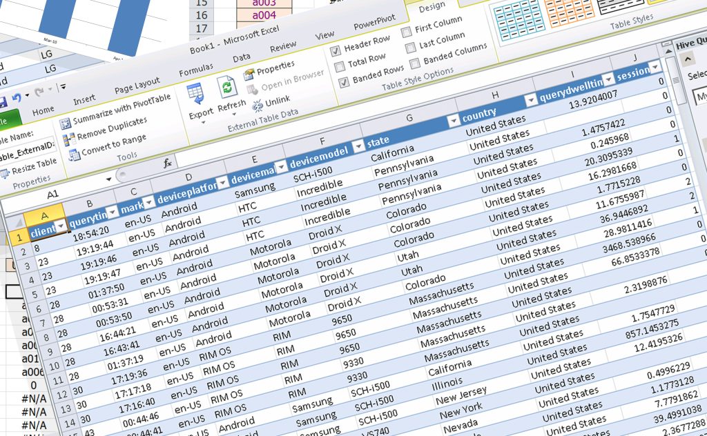 spreadsheets in Excel