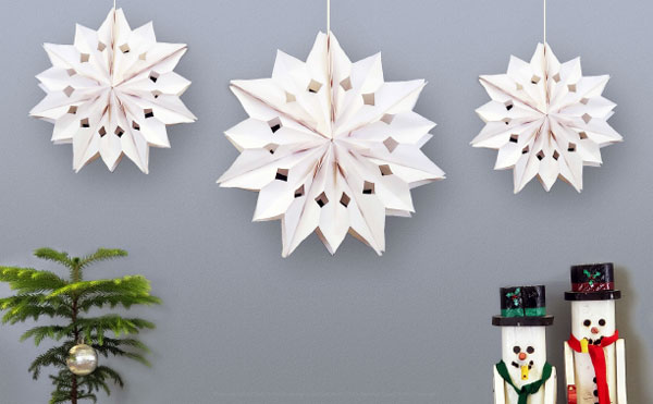 paper bag snowflake craft