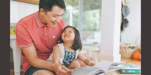 parent reading with child