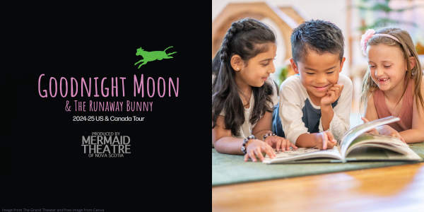 goodnight moon and the runaway bunny poster and children reading