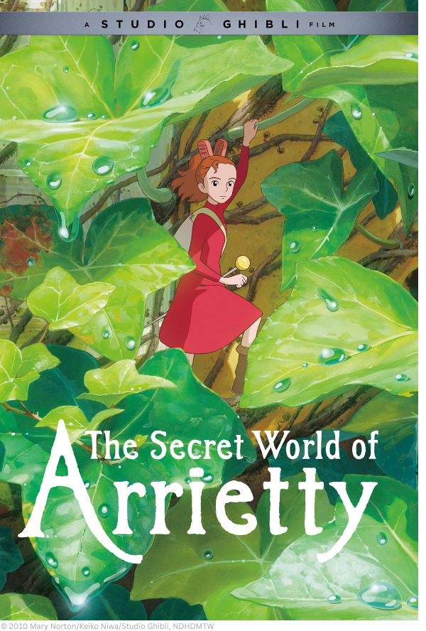 studio ghibli's the secret world of arrietty movie poster