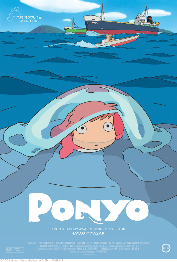 studio ghibli's ponyo movie poster