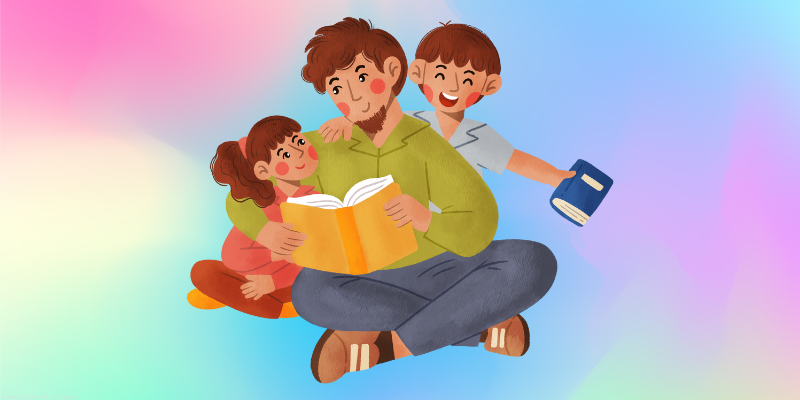 parent reading to children