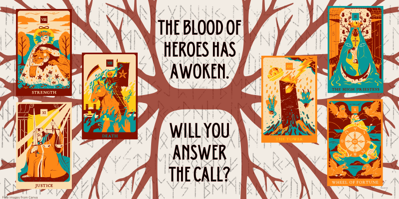 quote "the blood of heroes has awoken. will you answer the call?"