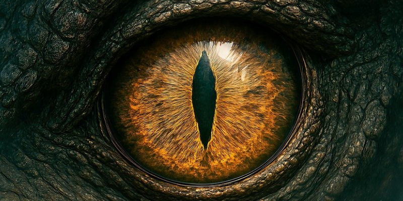 close up of dragon eye
